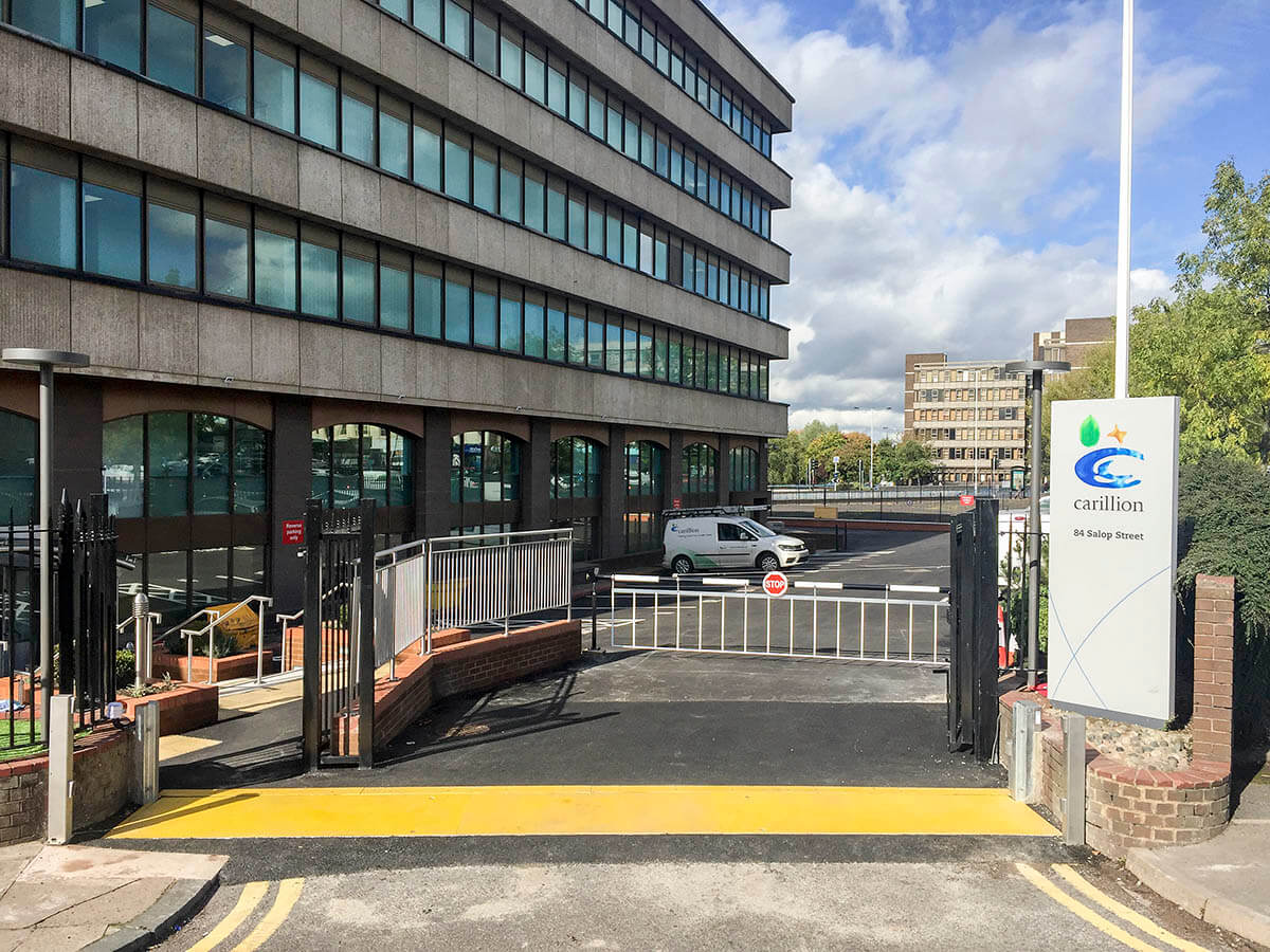 Flip Up Flood Barrier raised