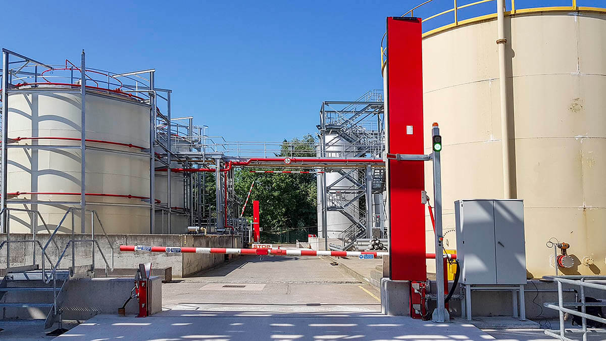 Pivot Flood Barrier raised